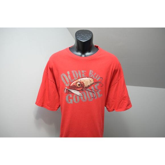 Columbia Tee Shirt Graphic Hunting Fishing Red Short Sleeve Mens Size 2XL XXL - Picture 1 of 9